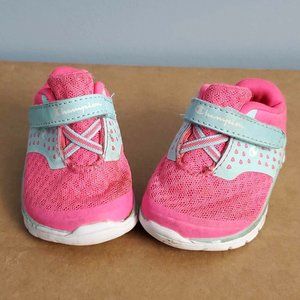 Champion Infant Pink Teal Velcro Tennis Shoe |Size: 2W